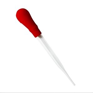 Pipet Tetes Kaca Panjang 15 Cm Dot Merah Laboratorium