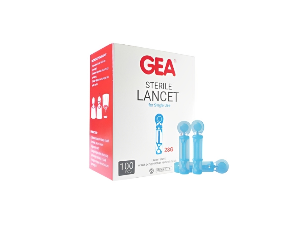 Jarum Lancet Gea Sterile 28G Isi 100 pcs
